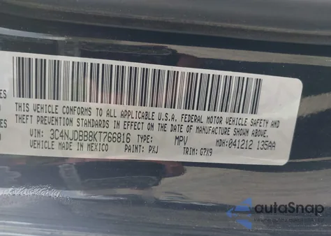 2019 Jeep Compass Latitude 4X4 из США, поврежденный, VIN 3C4NJDBB8KT766816